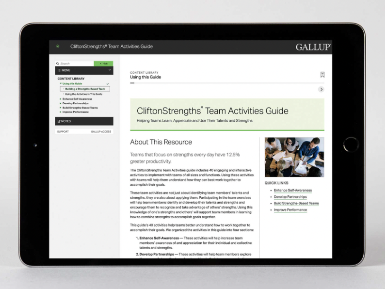 Manager's Report and CliftonStrengths 34 and Team Activities Bundle